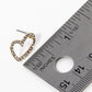 Crystal Pave 15mm Heart Stud Earrings