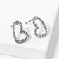 Crystal Pave 15mm Heart Stud Earrings