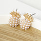 Crystal Pave 15mm Pineapple Stud Earrings