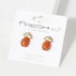 Crystal Pave 15mm Pineapple Stud Earrings