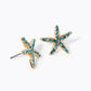 Crystal Pave 15mm Starfish Stud Earrings