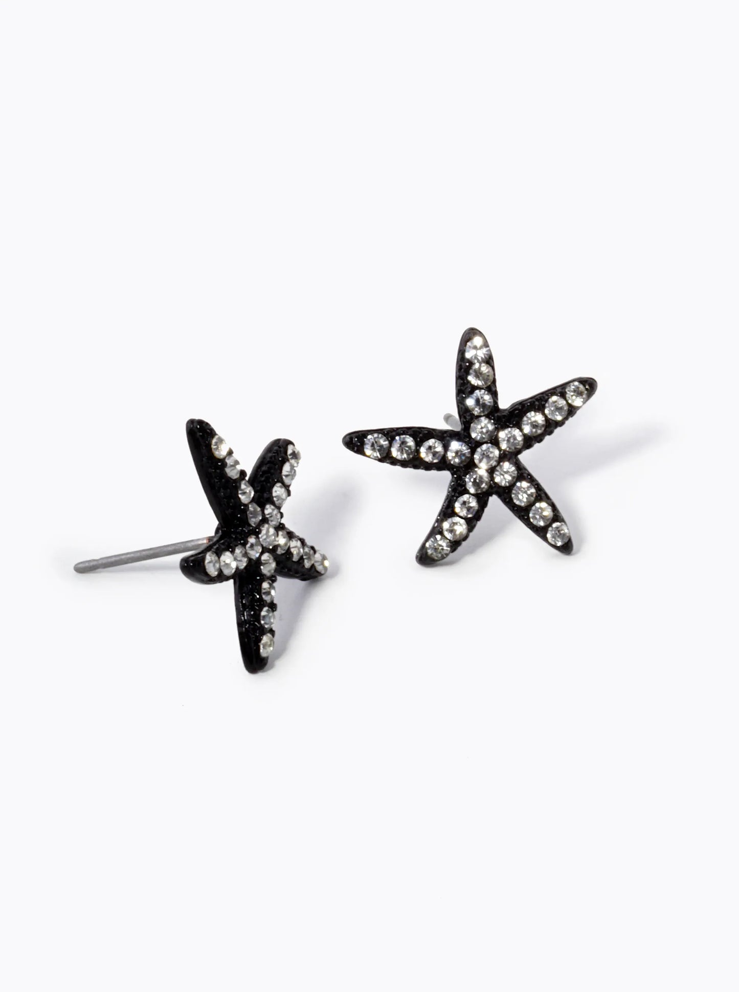 Crystal Pave 15mm Starfish Stud Earrings