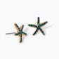 Crystal Pave 15mm Starfish Stud Earrings