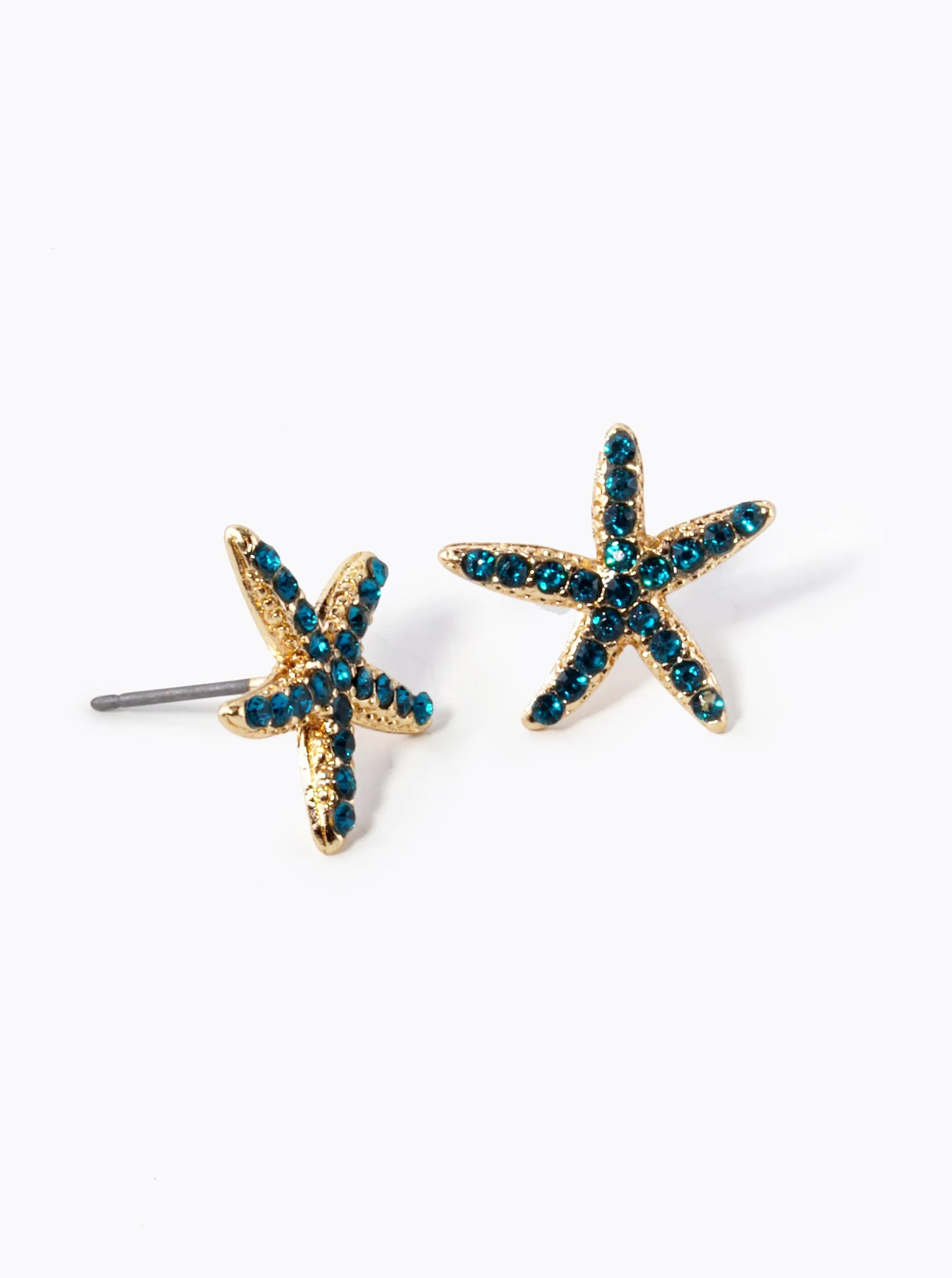 Crystal Pave 15mm Starfish Stud Earrings