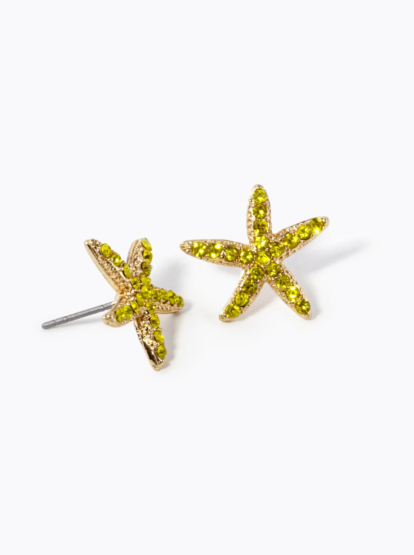 Crystal Pave 15mm Starfish Stud Earrings