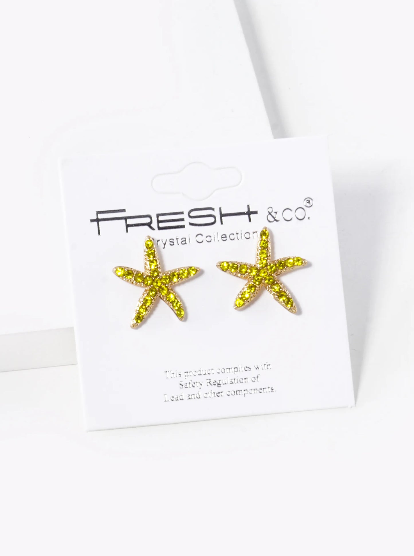 Crystal Pave 15mm Starfish Stud Earrings