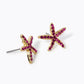 Crystal Pave 15mm Starfish Stud Earrings