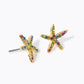 Crystal Pave 15mm Starfish Stud Earrings