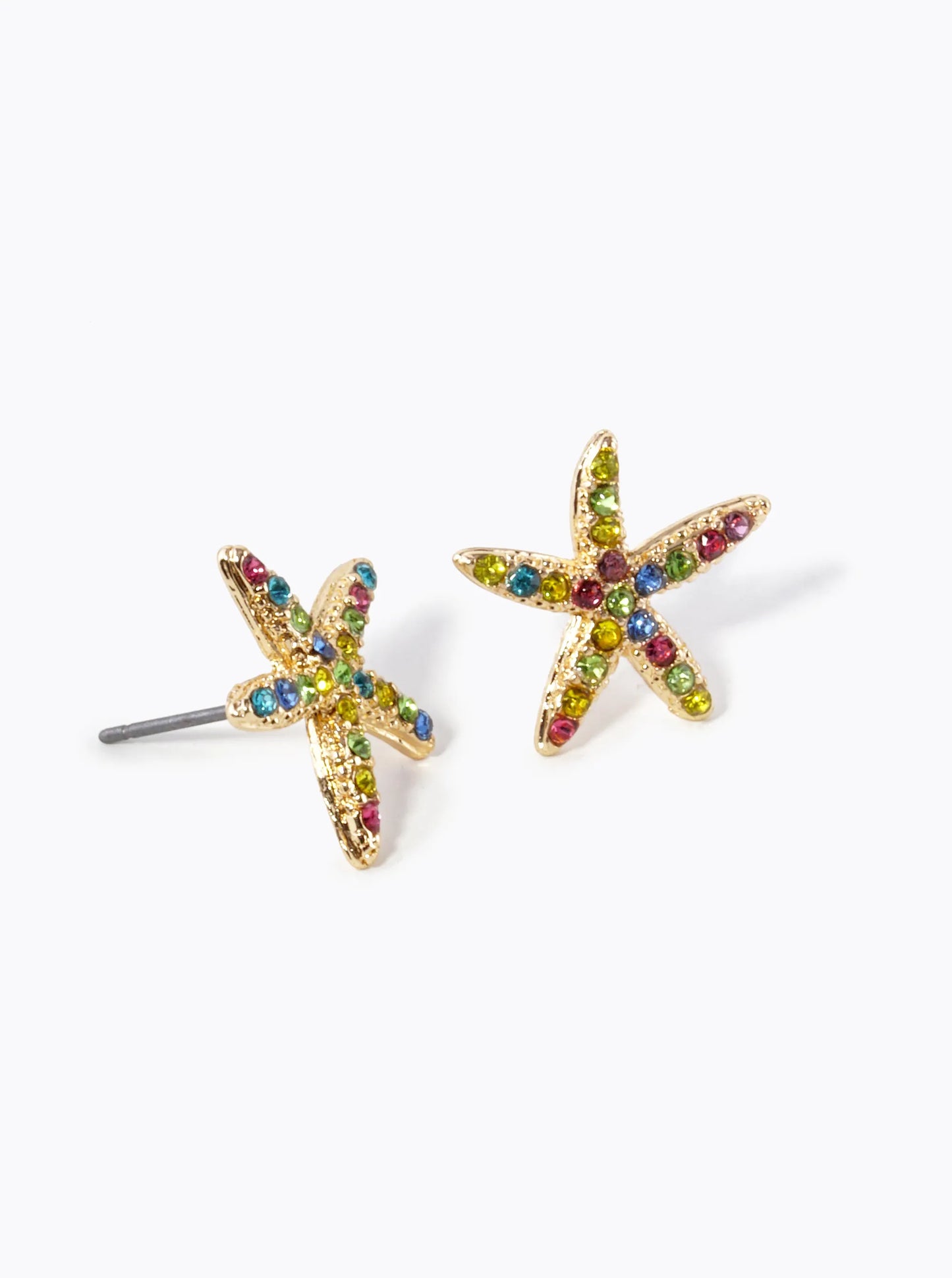 Crystal Pave 15mm Starfish Stud Earrings