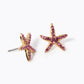 Crystal Pave 15mm Starfish Stud Earrings