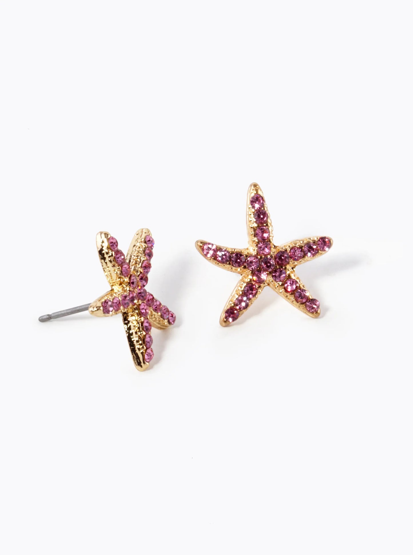 Crystal Pave 15mm Starfish Stud Earrings