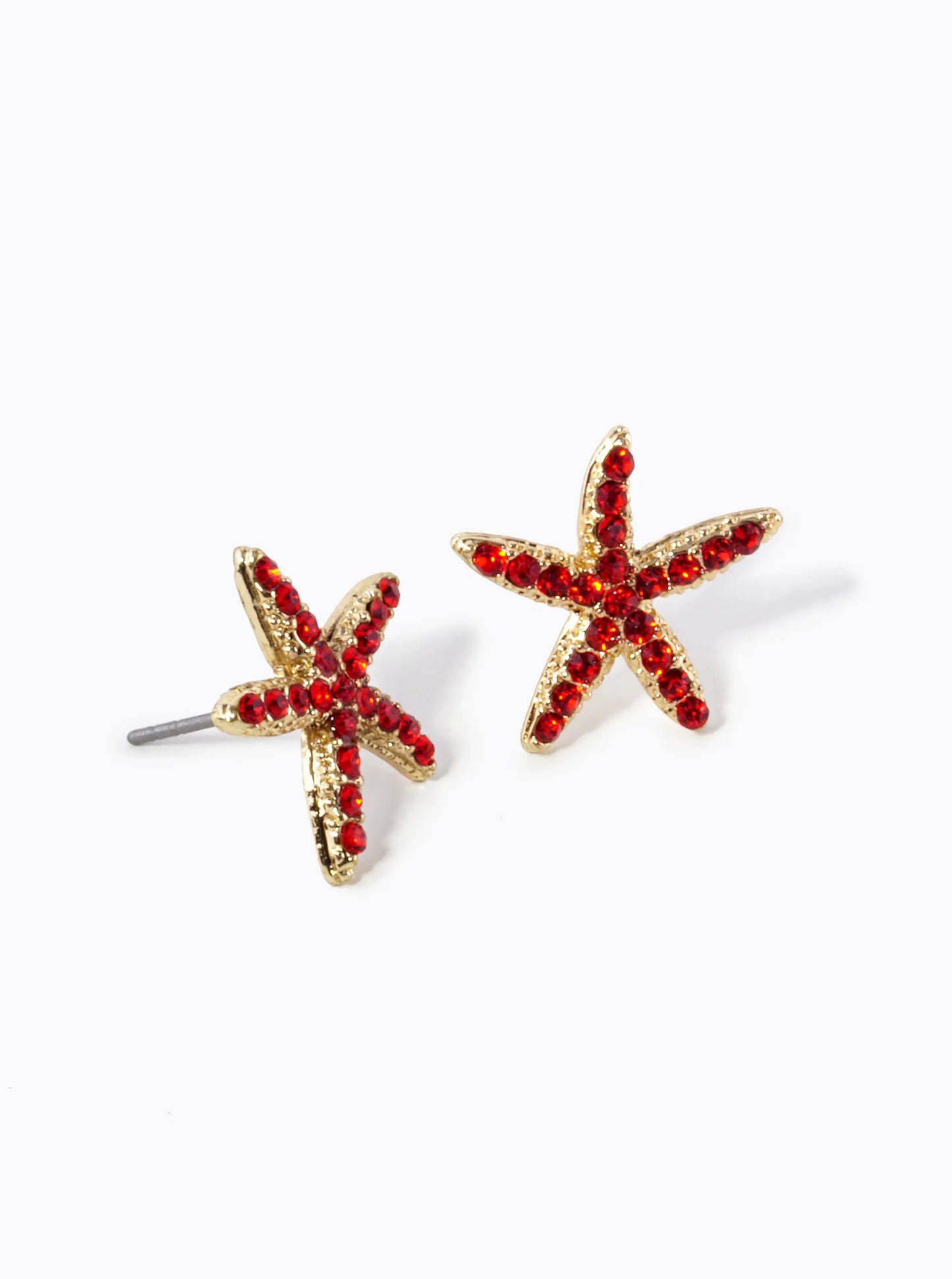 Crystal Pave 15mm Starfish Stud Earrings