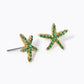 Crystal Pave 15mm Starfish Stud Earrings