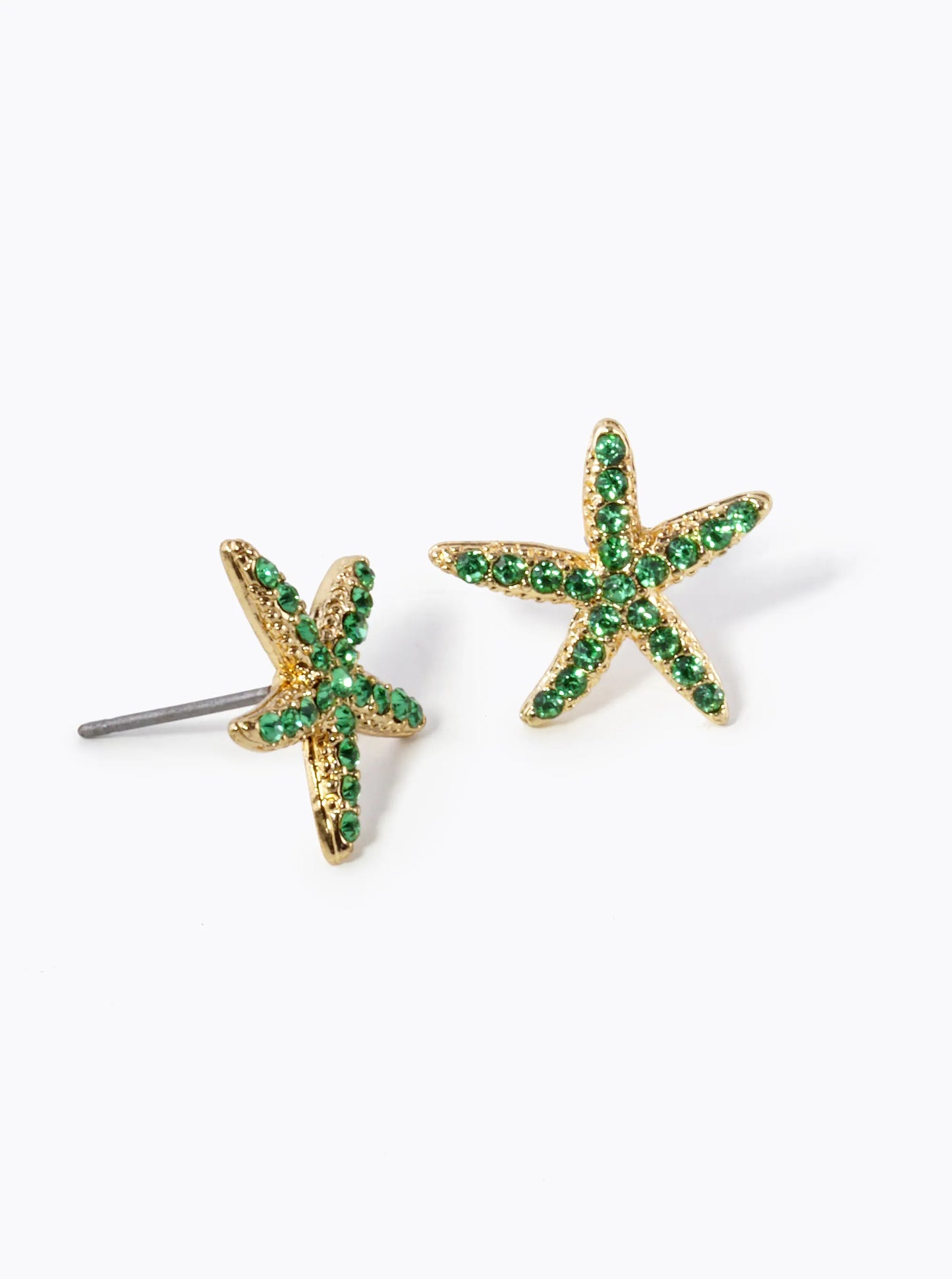 Crystal Pave 15mm Starfish Stud Earrings