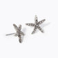 Crystal Pave 15mm Starfish Stud Earrings