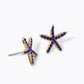 Crystal Pave 15mm Starfish Stud Earrings