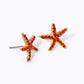 Crystal Pave 15mm Starfish Stud Earrings