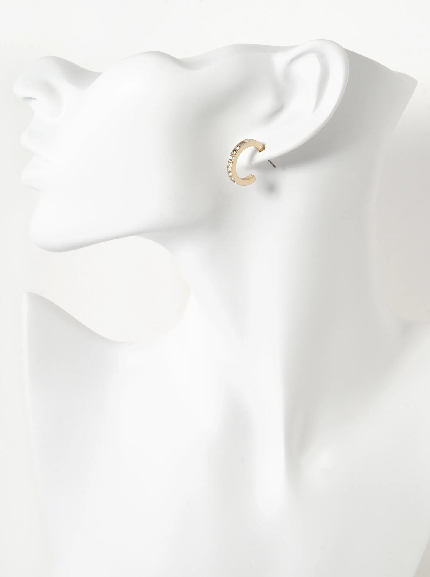 Crystal Pave 16mm Open Hoop Earrings