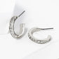 Crystal Pave 16mm Open Hoop Earrings