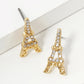 Crystal Pave 17mm Eiffel Tower Stud Earrings