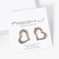 Crystal Pave 17mm Heart Stud Earrings