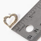 Crystal Pave 17mm Heart Stud Earrings