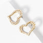 Crystal Pave 17mm Heart Stud Earrings