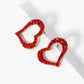 Crystal Pave 17mm Heart Stud Earrings