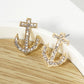 Crystal Pave 18mm Anchor Stud Earrings