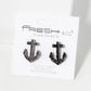 Crystal Pave 18mm Anchor Stud Earrings