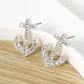 Crystal Pave 18mm Anchor Stud Earrings