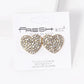 Crystal Pave 18mm Heart Stud Earrings