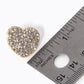 Crystal Pave 18mm Heart Stud Earrings