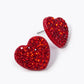 Crystal Pave 18mm Heart Stud Earrings