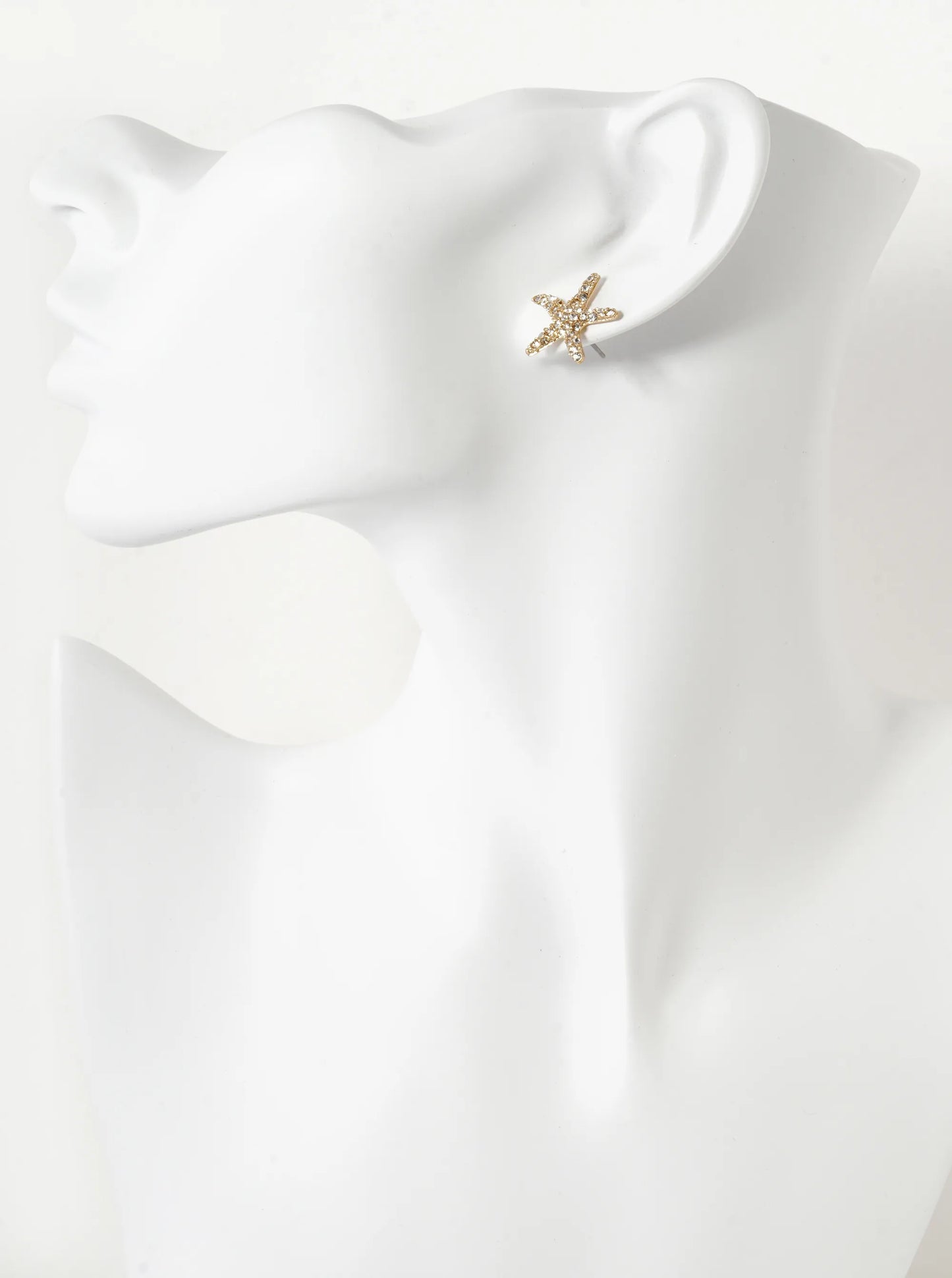 Crystal Pave 18mm Starfish Stud Earrings