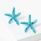 Crystal Pave 18mm Starfish Stud Earrings