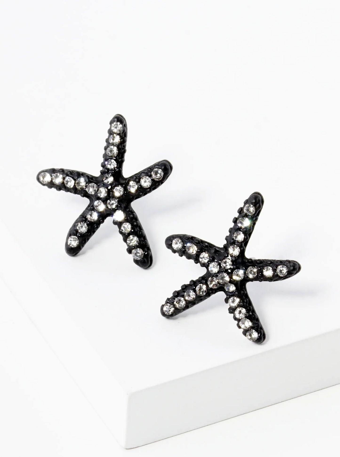 Crystal Pave 18mm Starfish Stud Earrings