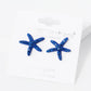 Crystal Pave 18mm Starfish Stud Earrings