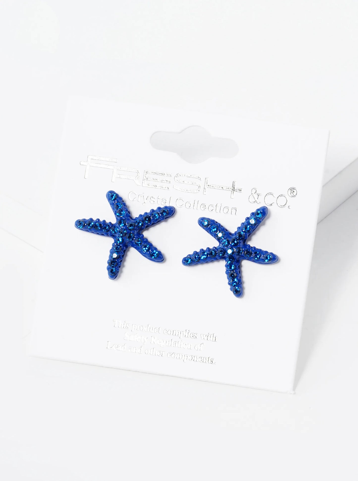 Crystal Pave 18mm Starfish Stud Earrings
