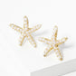 Crystal Pave 18mm Starfish Stud Earrings