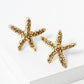 Crystal Pave 18mm Starfish Stud Earrings