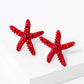 Crystal Pave 18mm Starfish Stud Earrings
