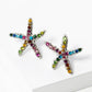 Crystal Pave 18mm Starfish Stud Earrings