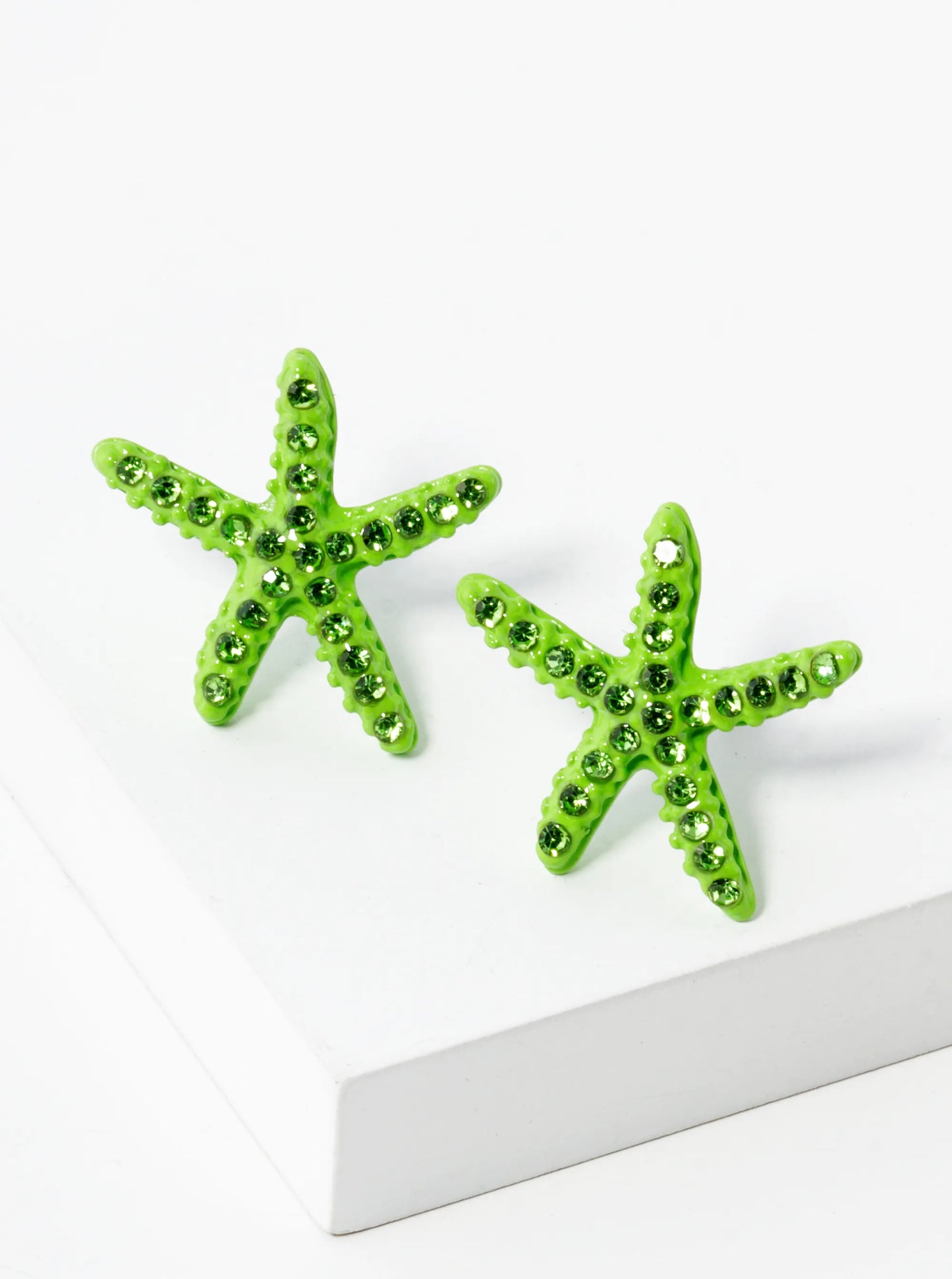 Crystal Pave 18mm Starfish Stud Earrings