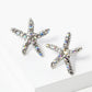 Crystal Pave 18mm Starfish Stud Earrings