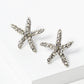 Crystal Pave 18mm Starfish Stud Earrings