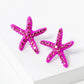Crystal Pave 18mm Starfish Stud Earrings
