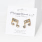 Crystal Pave 19mm Musical Note Stud Earrings