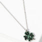 Crystal Pave 20mm Four-Leaf Clover Pendant Necklace
