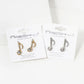 Crystal Pave 20mm Musical Note Stud Earrings